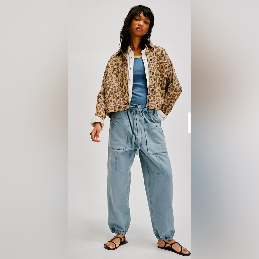 NWT Free People River Stone Pants In Autumn Sky